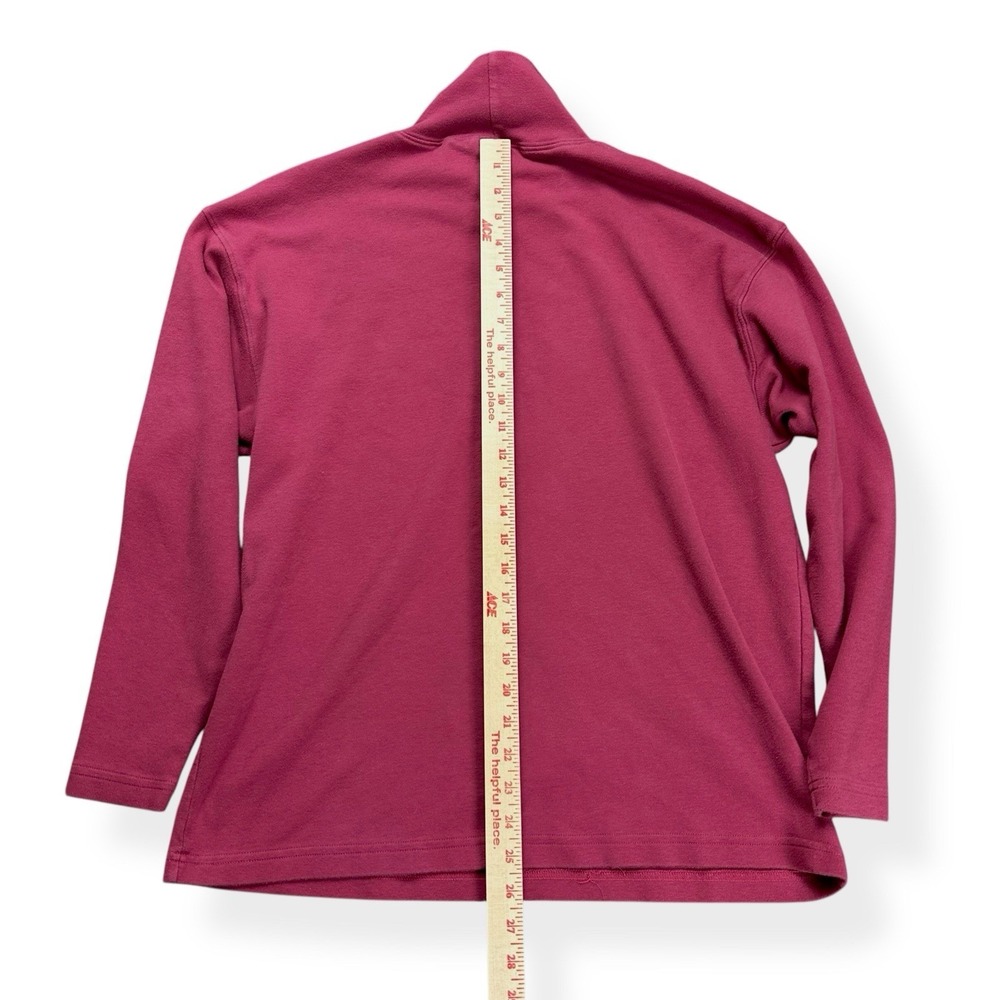 Vintage Eddie Bauer Men's Mock Turtleneck Pullover Shirt Size‎ L Pink Red Cotton - Picture 11 of 12